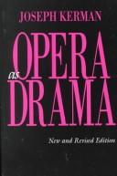 Cover for Opera as drama