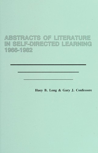 Cover for Abstracts of literature in self-directed learning, 1966-1982
