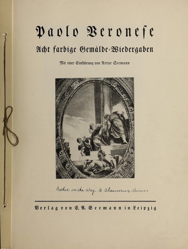 Cover for Paolo Veronese