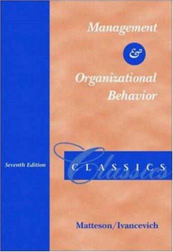 Cover for Management and organizational behavior classics