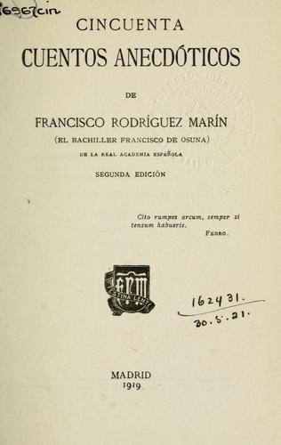 Cover for Cincuenta cuentos anecdóticos