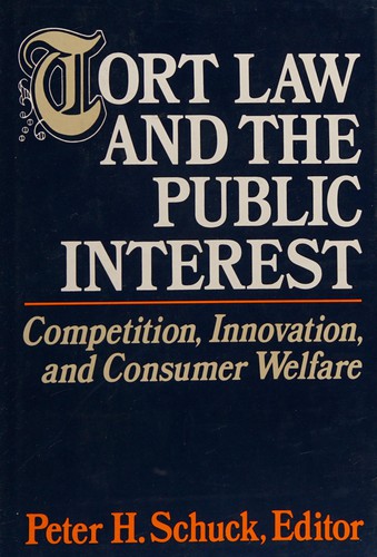 Cover for Tort law and the public interest