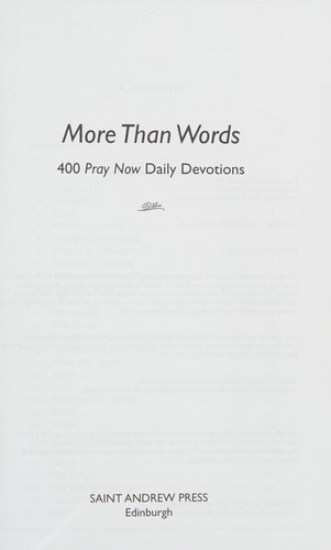 Cover for More than words