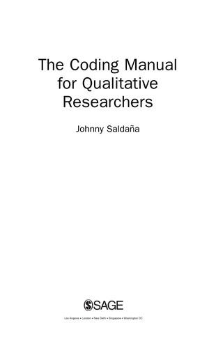 Cover for The coding manual for qualitative researchers