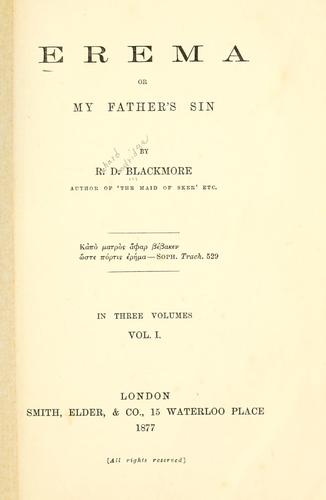 Cover for Erema; or, My father's sin.