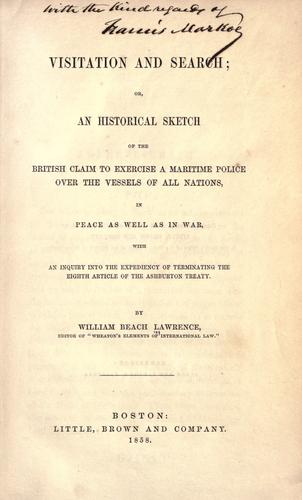 Cover for Visitation and search