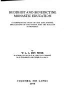 Cover for Buddhist and Benedictine monastic education