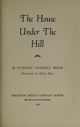 Cover for The house under the hill
