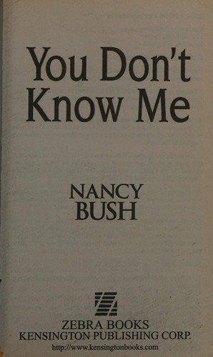 Cover for You don't know me
