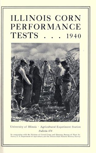 Cover for Illinois corn performance tests, 1940