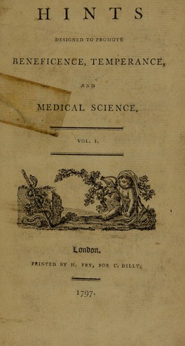 Cover for Hints designed to promote beneficence, temperance, and medical science