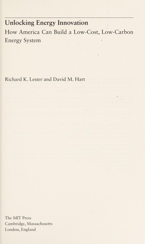 Cover for Unlocking energy innovation