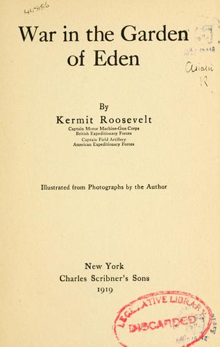 Cover for War in the garden of Eden
