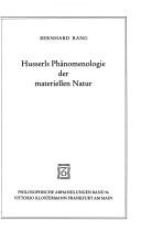 Cover for Husserls Phänomenologie der materiellen Natur