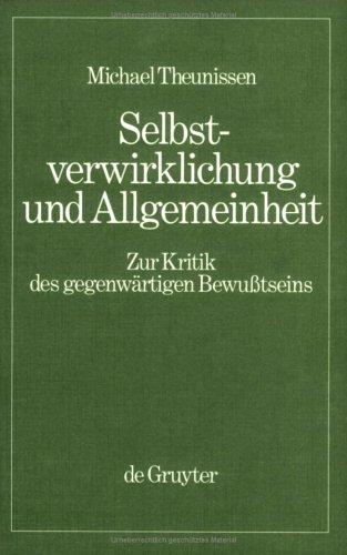 Cover for Selbstverwirklichung und Allgemeinheit