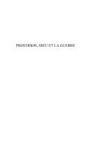 Cover for Proudhon, Dieu et la guerre