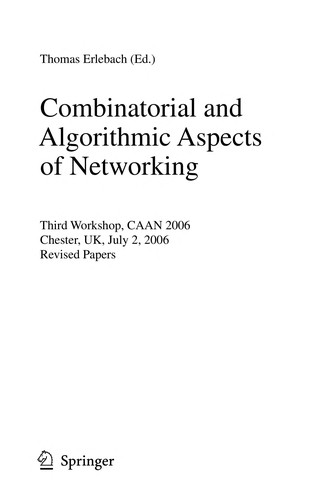Cover for Combinatorial and algorithmic aspects of networking