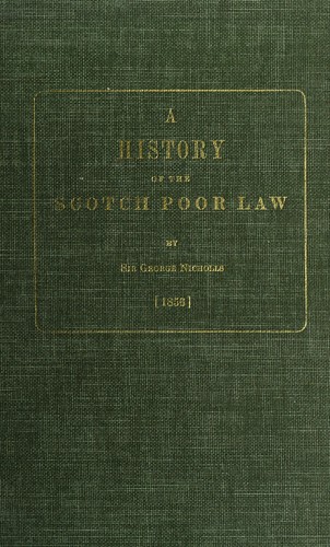Cover for A history of the Scotch poor law.