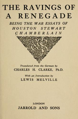 Cover for The ravings of a renegade