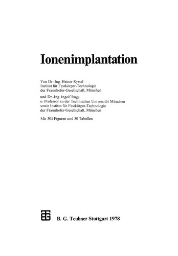 Cover for Ionenimplantation