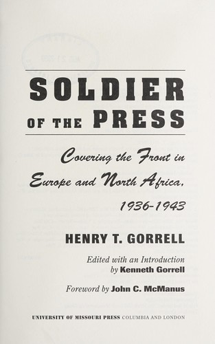 Cover for Soldier of the press