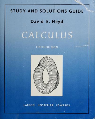 Cover for Study and solutions guide for Calculus, fifth edition by Larson, Hostetler, and Edwards