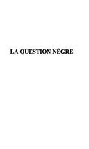 Cover for question nègre