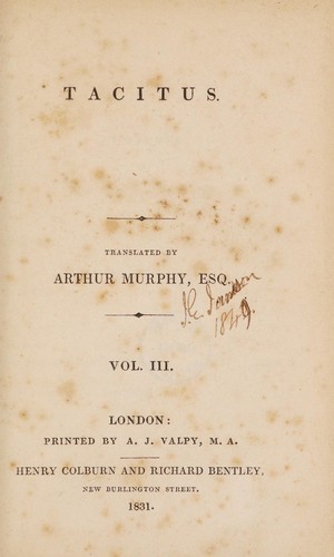 Cover for Tacitus