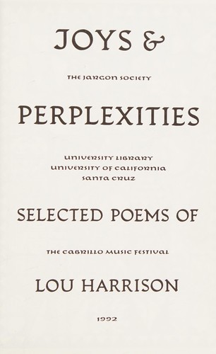 Cover for Joys & perplexities