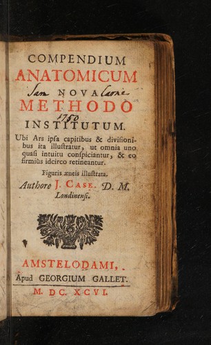 Cover for Compendium anatomicum nova methodo institutum