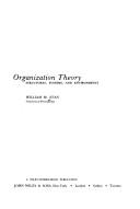 Cover for Organization theory