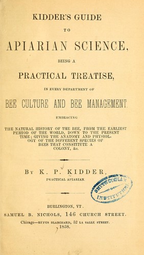 Cover for Kidder's guide to apiarian science