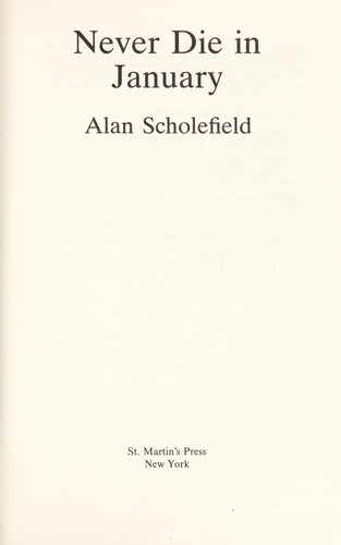 Cover for Never die in January