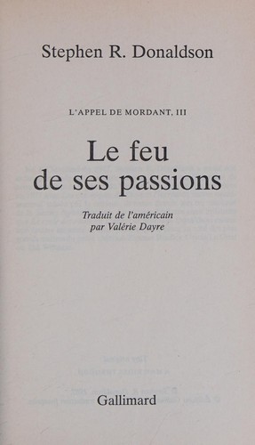 Cover for Le feu de ses passions