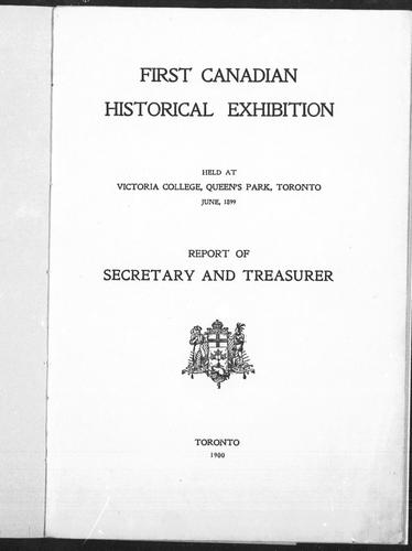 Cover for The Canadian Historical Exhibition, 1897