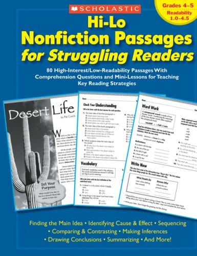 Cover for Hi-Lo Nonfiction Passages for Struggling Readers: Grades 4-5