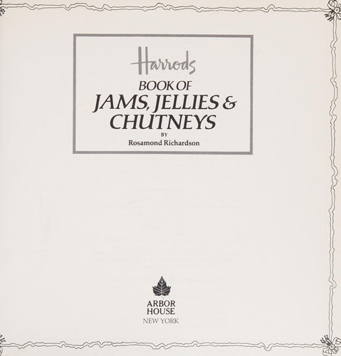 Cover for Harrods book of jams, jellies & chutneys