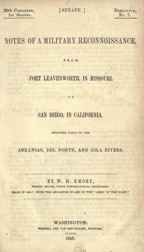 Cover for Notes of a military reconnoissance