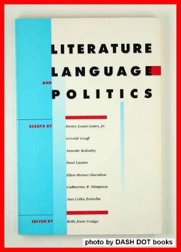 Cover for Literature, language, and politics