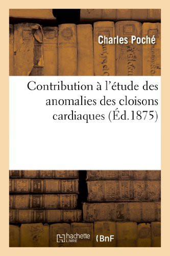 Cover for Contribution à l'étude des anomalies des cloisons cardiaques