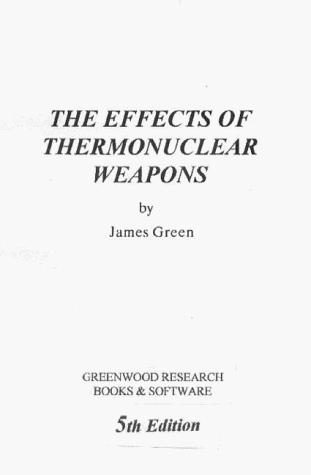 Cover for The Effects of Thermonuclear Weapons