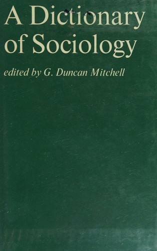 Cover for A dictionary of sociology