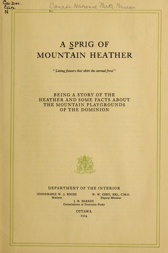 Cover for A sprig of mountain heather