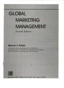 Cover for Global marketing management