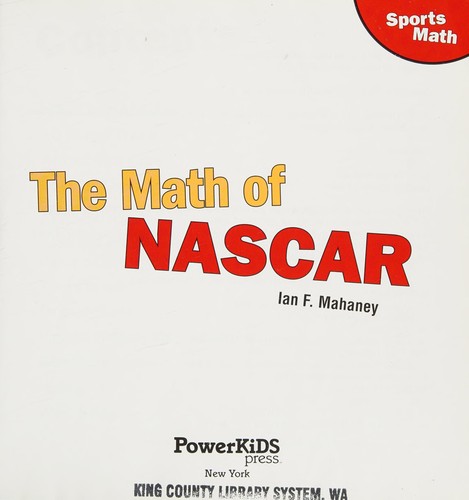 Cover for The math of NASCAR