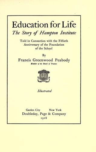 Cover for Education for life