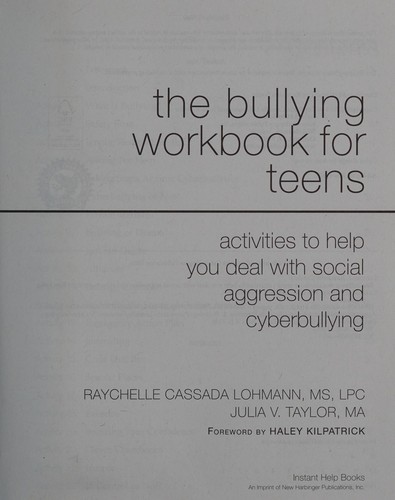 Cover for Bullying Workbook for Teens