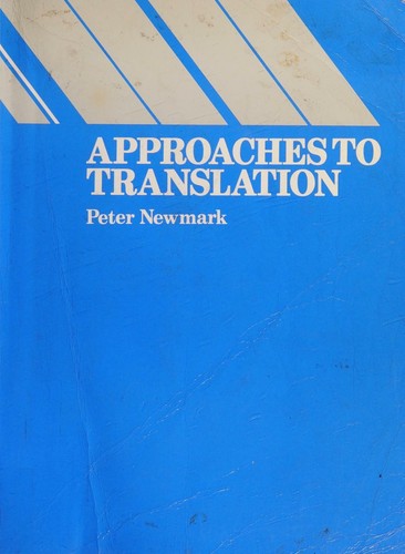 Cover for Approaches to translation
