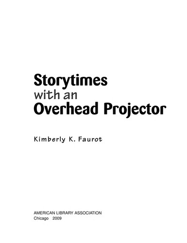 Cover for Storytimes with an Overhead Projector