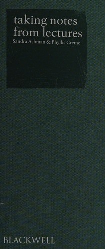 Cover for Taking notes from lectures